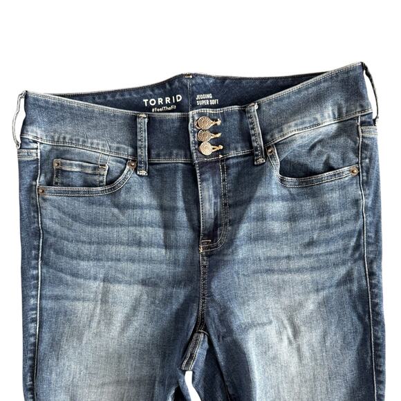 Torrid Women's Plus Petite Jegging Skinny High-Rise Jean Blue Grotto - Size 14P - Picture 4 of 10